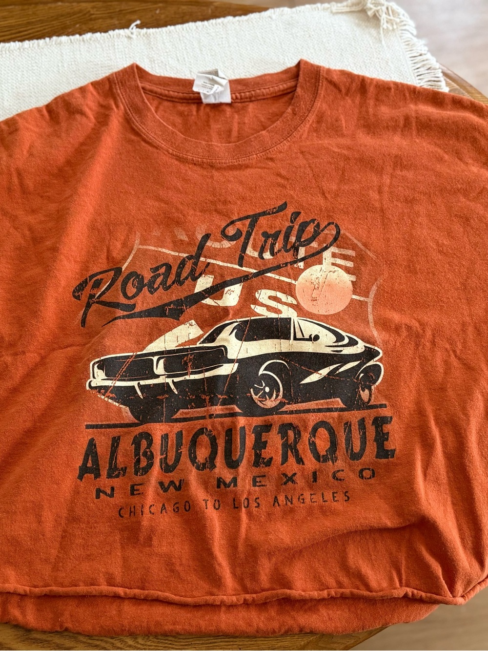 Road Trip Albuquerque Graphic Tee - Rust Orange